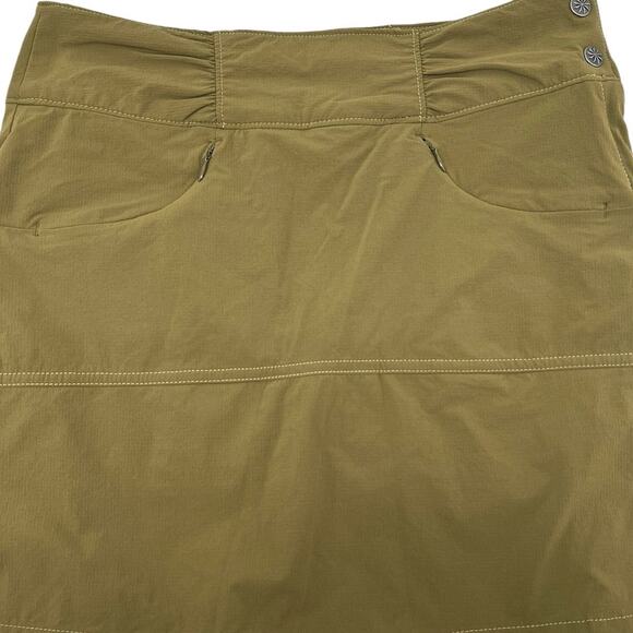 ATHLETA Olive Green Skorts Side Button Closure Front Pockets Women's Size 2 - Picture 9 of 9